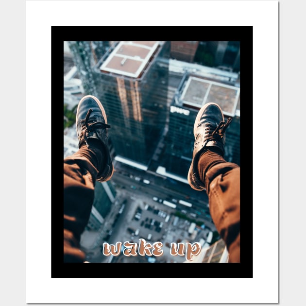 Wake Up Falling Wall Art by AnxietyGang